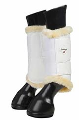 Fleece lined Brushing Boots White/Natural