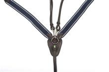 Elastic 3-Point Breastplate Choco/Blue/Silver