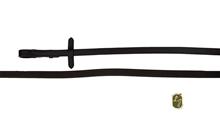 Hunter Reins Leather-Rubber Black