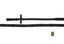 Rubber Reins New Pro with Stoppers Black/Brass