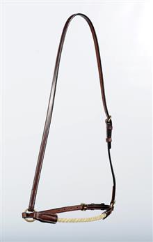 Drop Noseband Rope Black/Brass