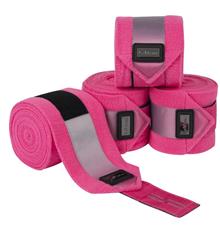 Spectrum Satin Polo Bandages Grey/Watermelon