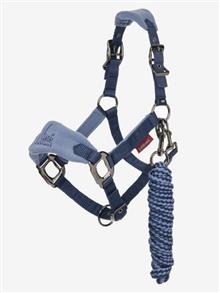 Mini Vogue Headcollar & Leadrope Indigo