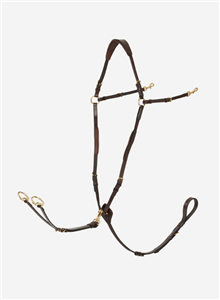 Breastplate (D-Ring Attachment) Havana/Brass