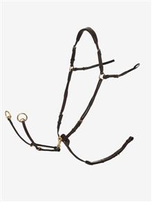 Breastplate (D-Ring Attachment) Havana/Brass
