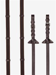 Rubber Reins Havana/Silver