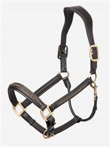 Leather Crystal Headcollar Brown