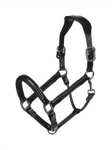 25W Patent Leather Headcollar Black