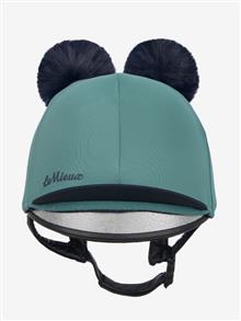 26AW Mini Double Pom Hat Silk Navy/Aloe