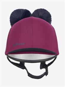 26AW Mini Double Pom Hat Silk Blackberry