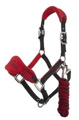 Vogue Headcollar & Leadrope Chilli Red/Black