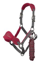 Vogue Headcollar & Leadrope Mulberry/Grey